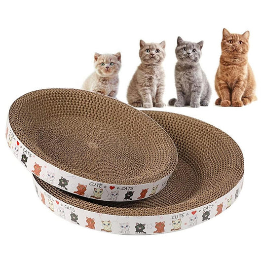 Premium  Cat Scratcher Cardboard Cat Scratcher – Round Lounge Bed for Kittens & Cats