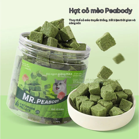 Freeze Dried Cat Grass Cubes  Hairball Support And Digestive Fiber 60gm