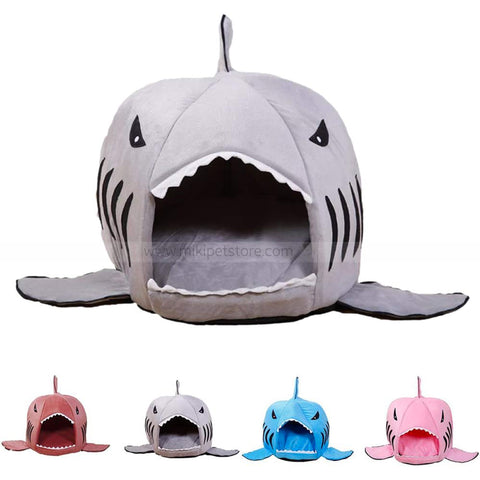Shark Shape Cat and Puppy House Bed 50 cm