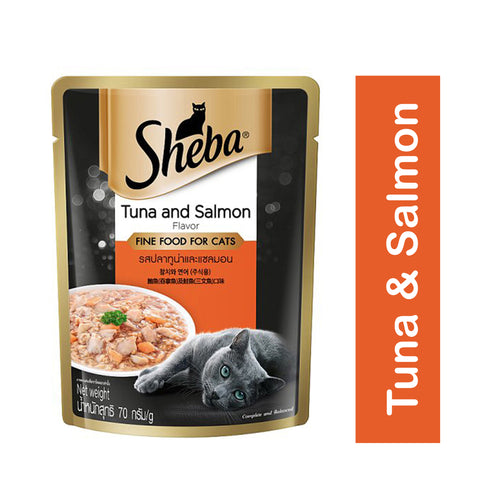 Sheba Tuna & Salmon Pouch Wet Cat Food 70g