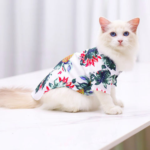 Hawaiian Style Pet Shirt Summer Cotton Outfit