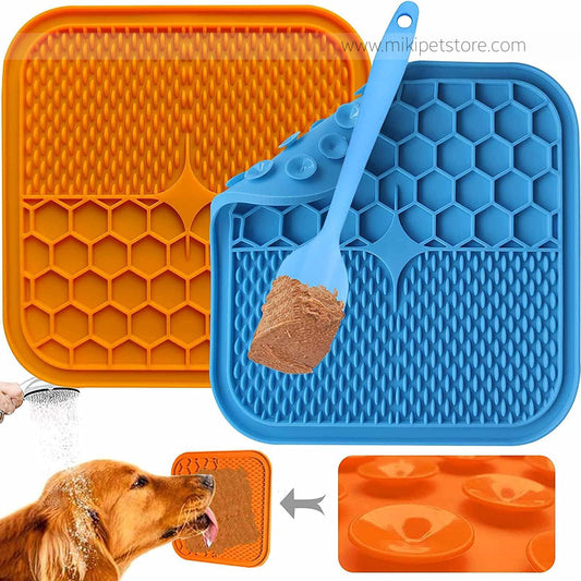 Connfiton Slow Feeder Dog Lick Mat – Suction Pad for Bathing & Grooming