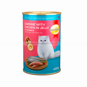 SmartHeart Cat Can Food Sardine with Chicken in Jelly 400g