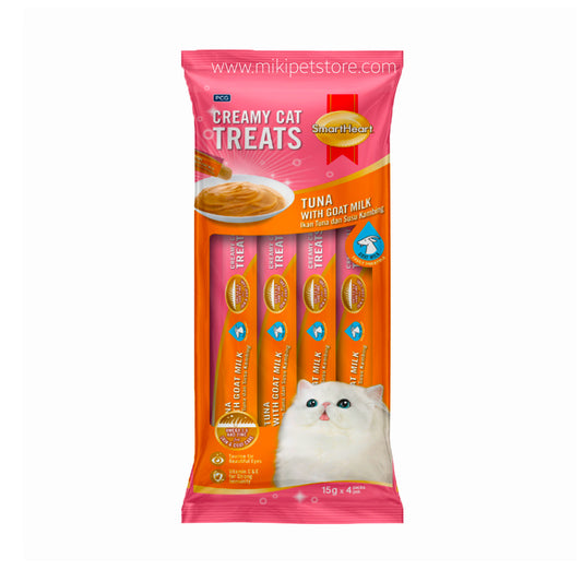 SmartHeart Creamy Treat Tuna Goat milk 60gm (4X15gm)