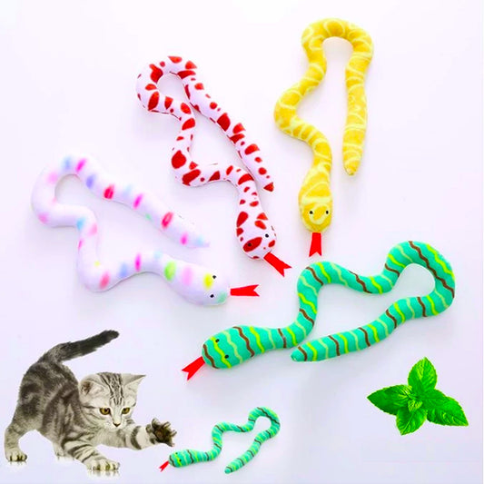 Funny Fashion Catnip Plush Greedy Snake Interactive Cat Toy