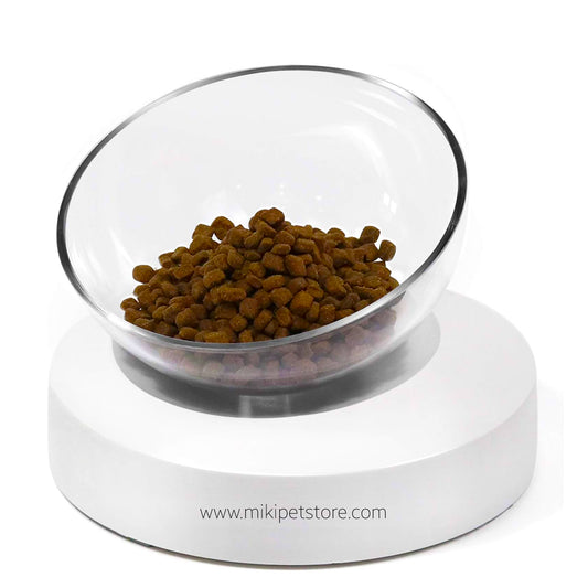 Pet Bowl – Transparent Detachable Food Bowl for Cats & Dogs (0° or 20° Angle)