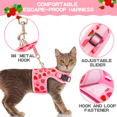 Breathable Mesh Cat & Dog Harness Set