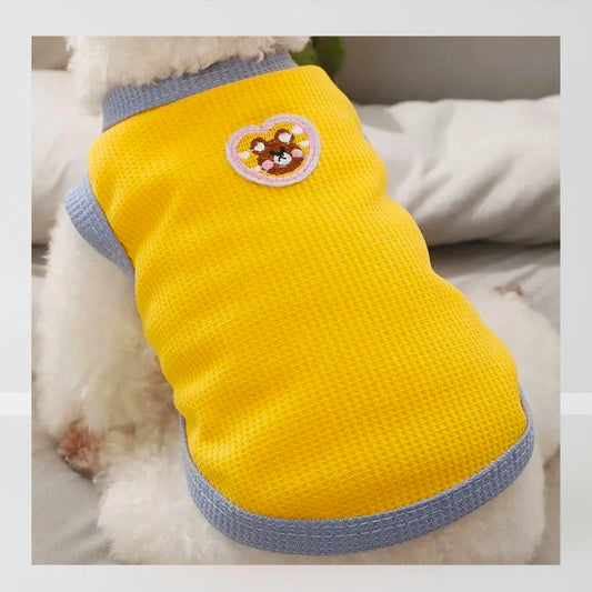 summer thin orange cat puppet cat clothes breathable vest pet clothes teddy bichon dog clothes