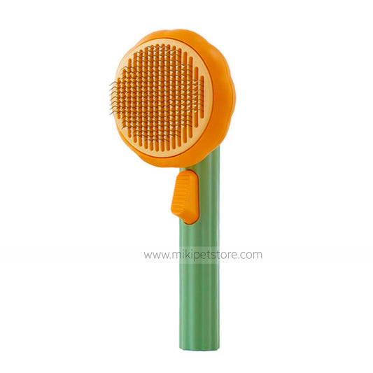 Cute Shell Comb Pain Free Pin Bristles Pumpkin Design Cat Groomer Brush for Dogs and Cat