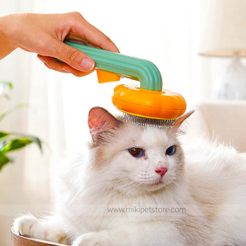 Cute Shell Comb Pain Free Pin Bristles Pumpkin Design Brush