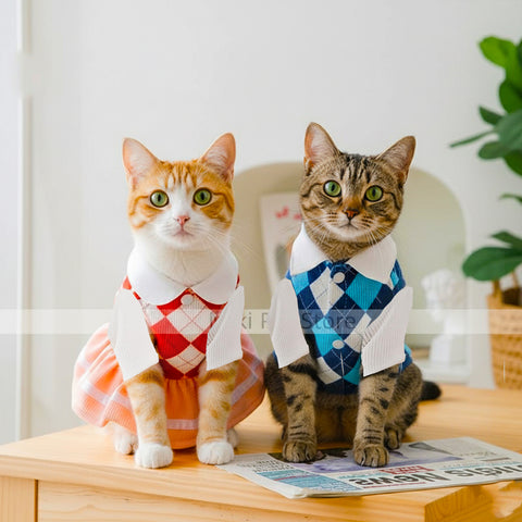 Pet Dog and Cat Couple Outfits