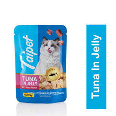 Taipet Tuna in Jelly Wet Food Pouch For Both Adults & Kittens 70gm