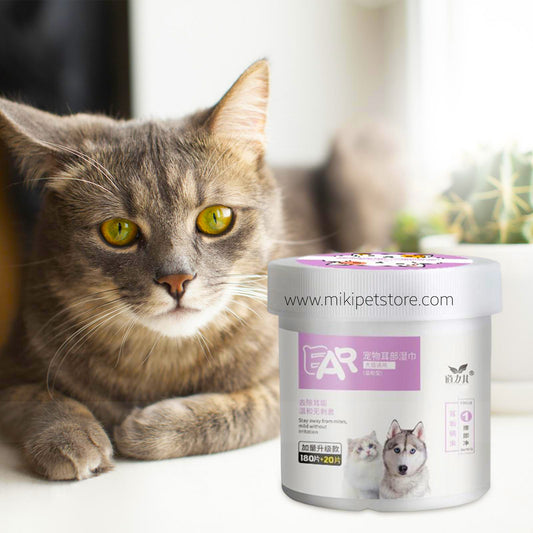 Pet Tearstain Remover Wipes  - Cat & Dog Eye Wipes for Cleaning