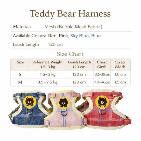 Pet Nylon Mesh Harness and Leash Set for Cats and Dogs  Adjustable Vest Harness