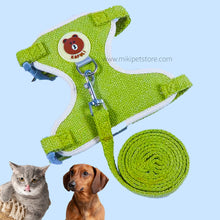 Adjustable Cartoon Bear Harness and Leash Set