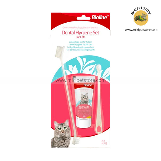 Bioline Cat Dental Care Set  Toothpaste Kit Toothpaste Toothbrush