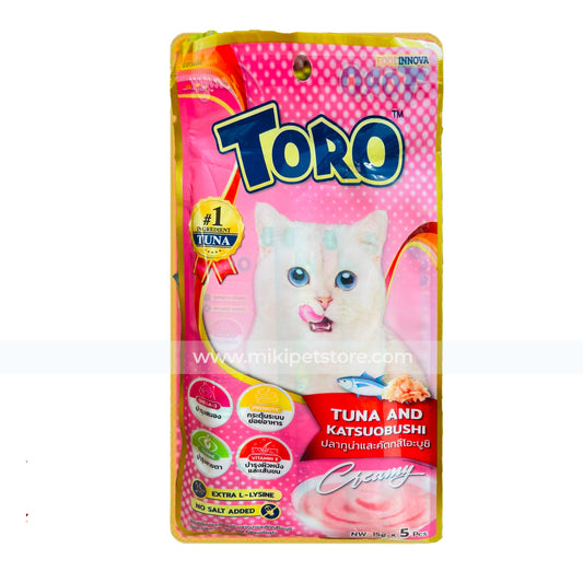 Toro Toro Likable Creamy Cat Treat – Tuna and Katsuobushi (15gx5pcs)