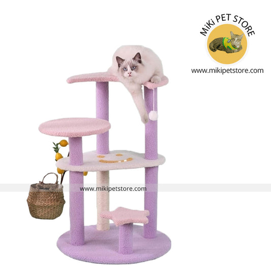 Deluxe Cat Tree Tower with Scratching Posts and Climbing Platform