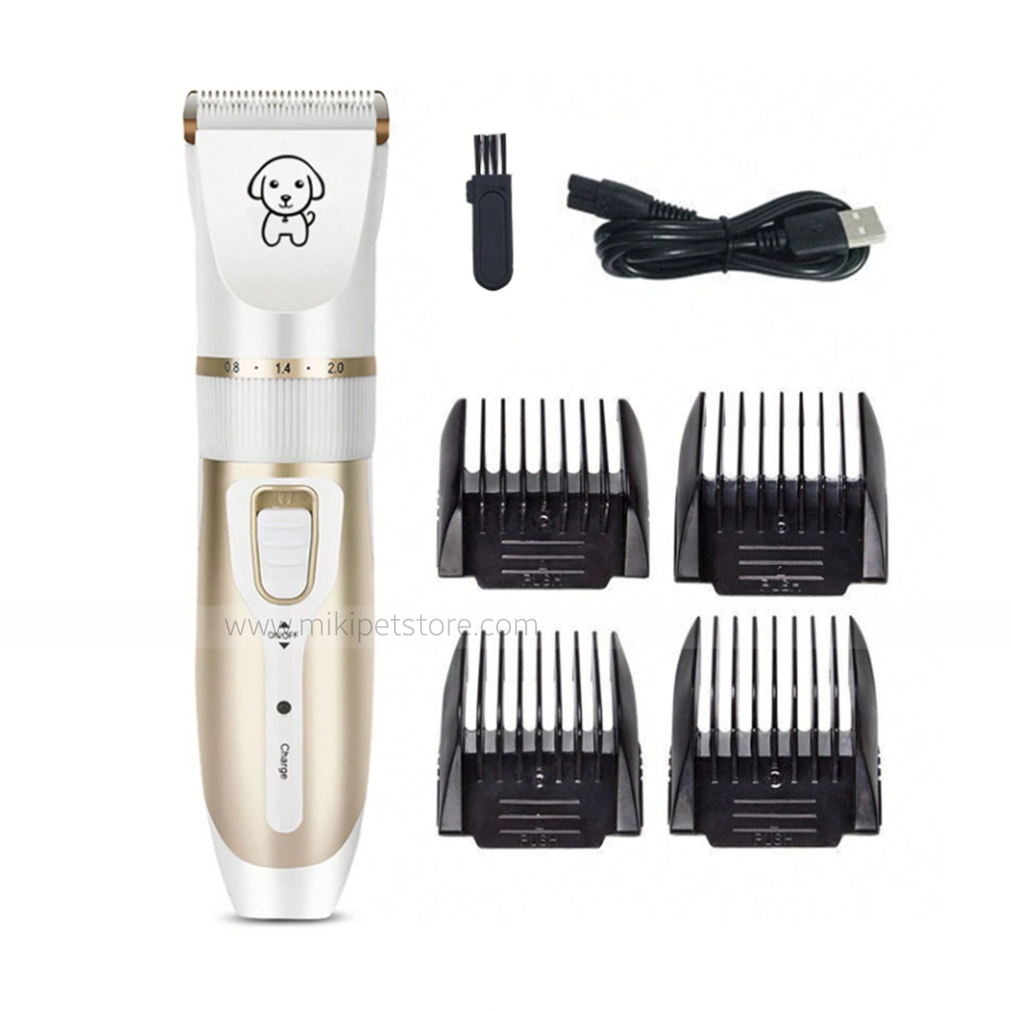 Rechargeable Low-Noise Pet Hair Clipper – Electric Grooming Trimmer for Dogs & Cats