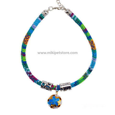 Japanese Style Cat Collars with Bell  Adjustable Collars for Cats & Puppies