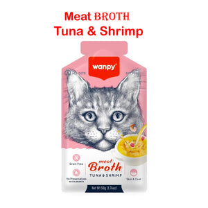 Wanpy Meat Broth Tuna & Shrimp for Cats 50g