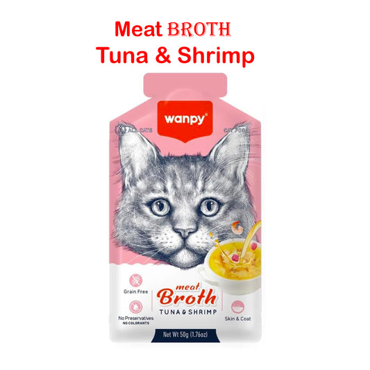 Wanpy Meat Broth Tuna & Shrimp for Cats 50g