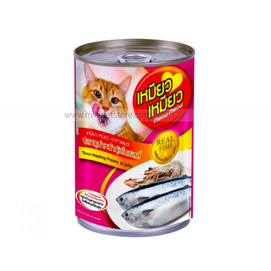 Meow Meow Can Tuna Topping Prawn In Jelly-400 gm