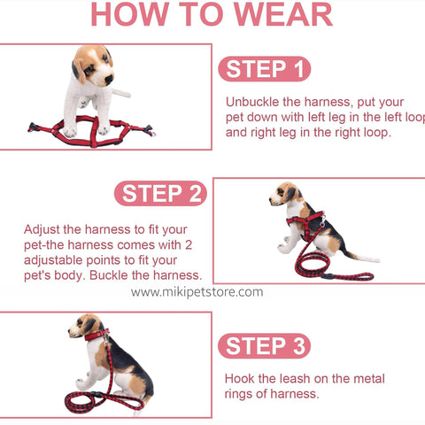 3 Piece No Pull Dog Harness Leash Collar Set
