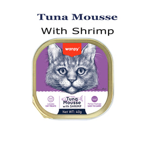 Wanpy Aluminum Cat Tray Tuna Mousse with Shrimp 40gm