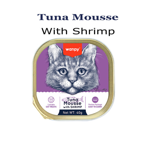 Wanpy Aluminum Cat Tray Tuna Mousse with Shrimp 40gm