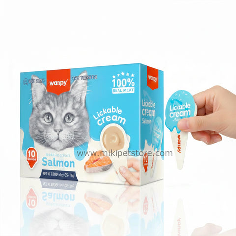 Wanpy salmon Spoon Creamy Cat Treat 16gm  1pcs